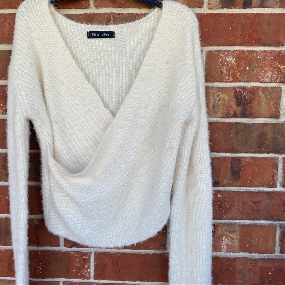 Pearl Wrap Sweater
